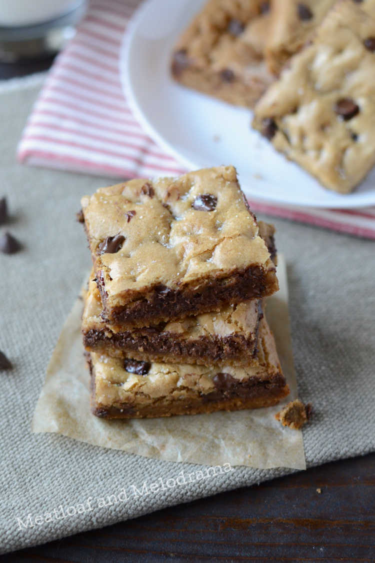 stack of bar cookies on the table