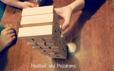 wood block tower, new years games