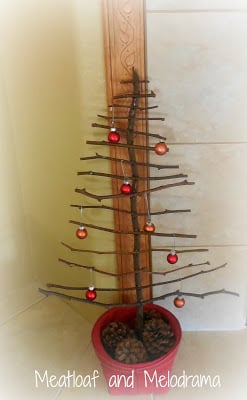 rustic twig Christmas tree