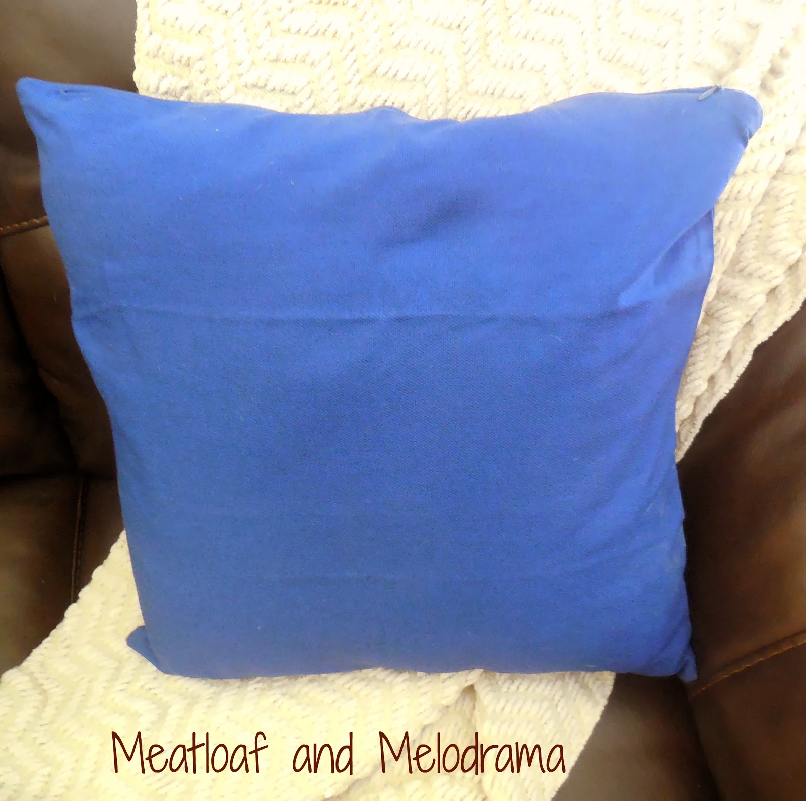 blue pillow cover