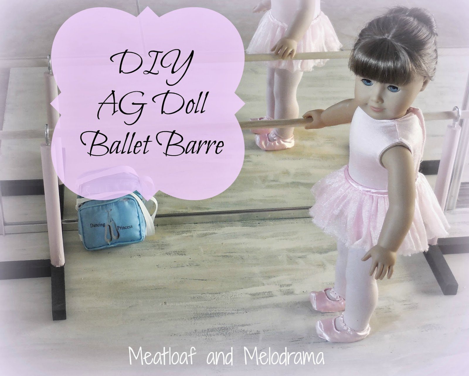 wooden ballet barre for american girl dolls