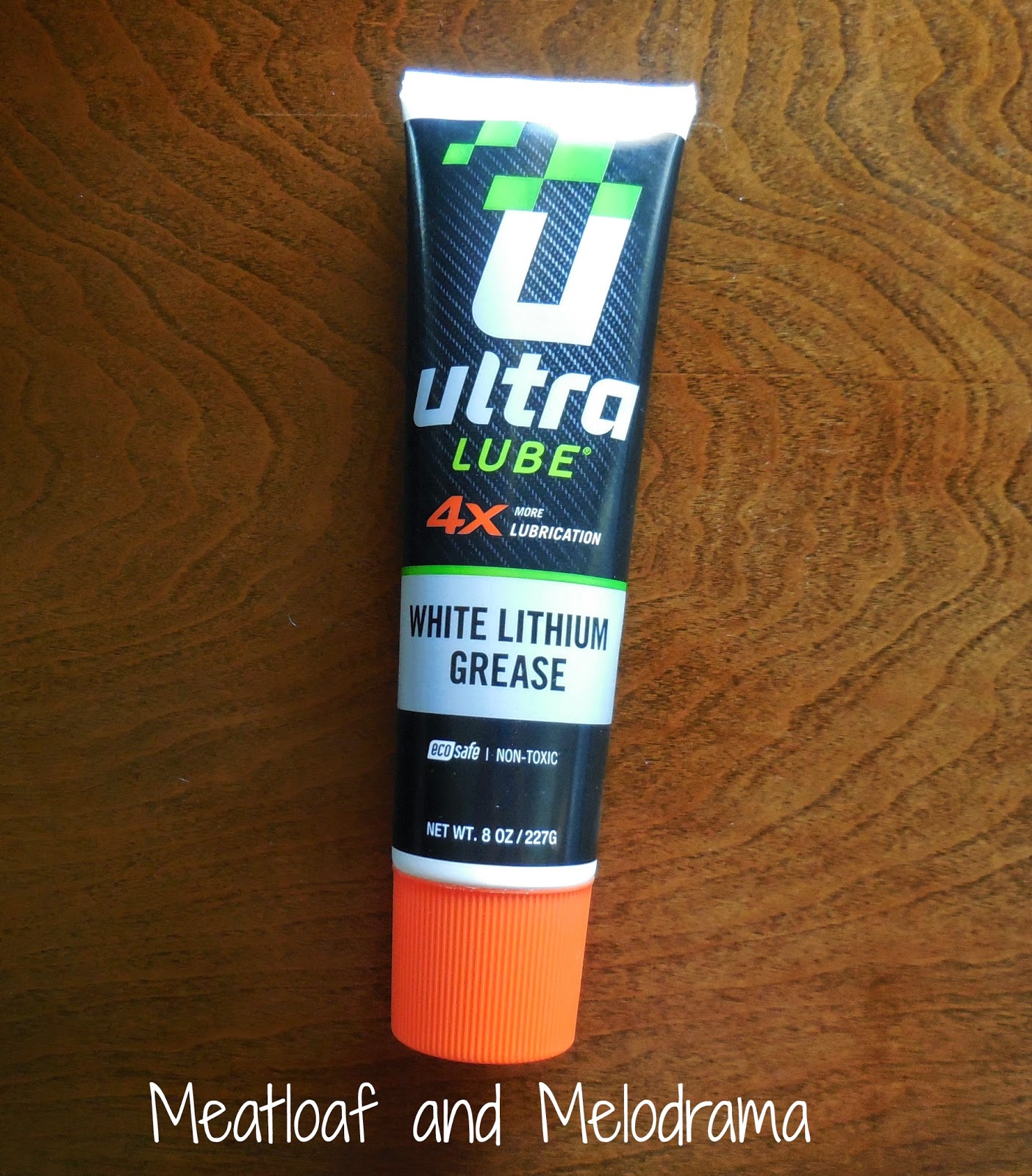 Ultra Lube white lithium grease on sliding glass door