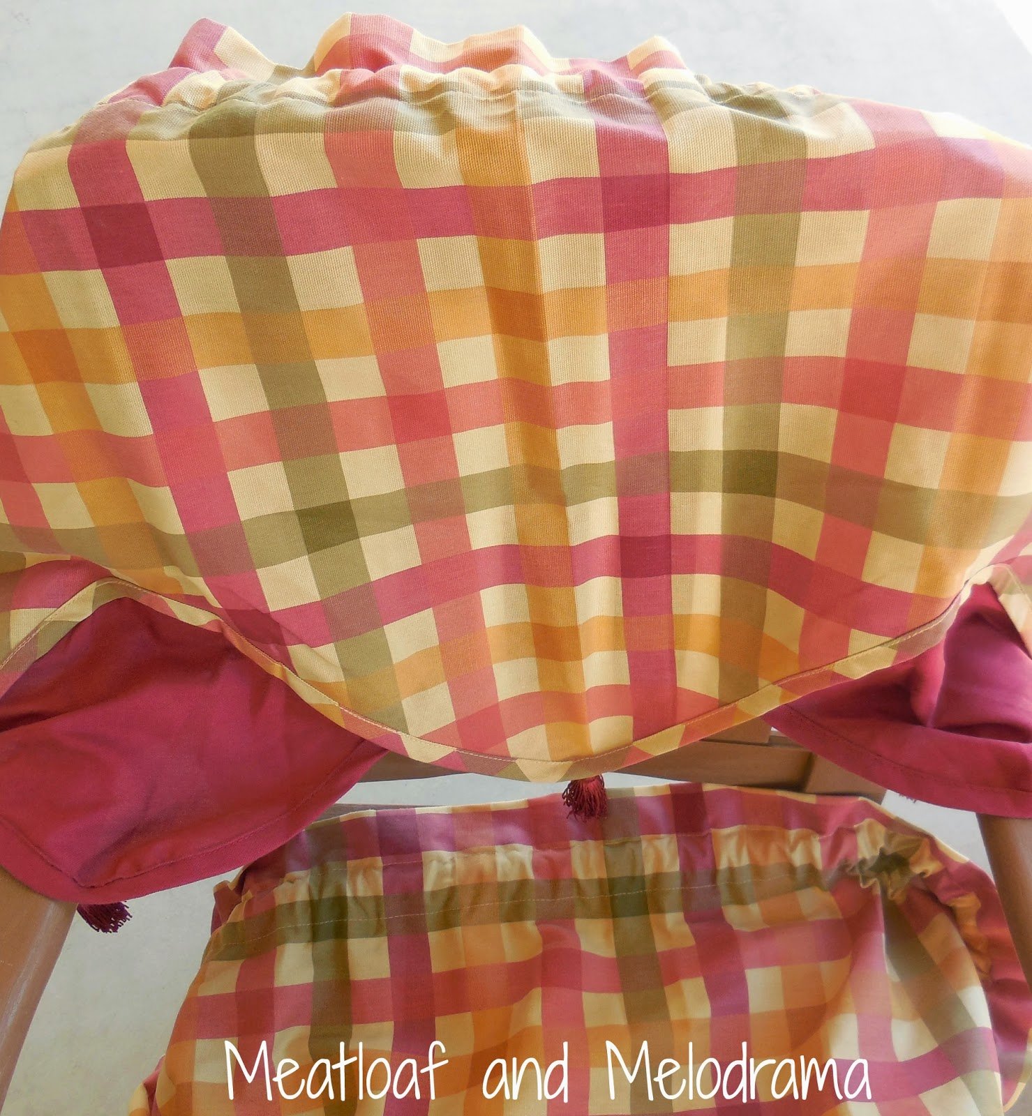 maroon and gold country kitchen valance