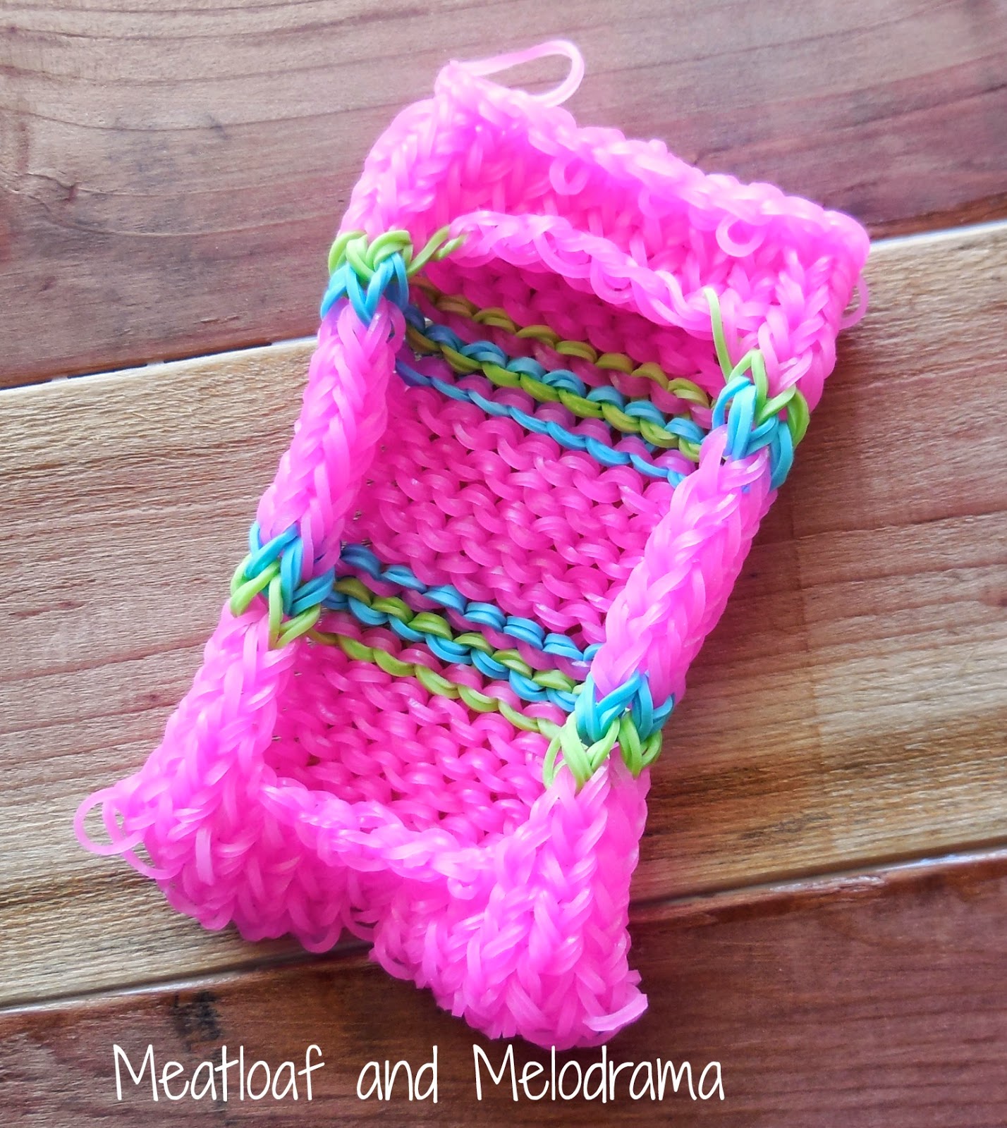 pink iphone 5 case made from rainbow loom bands