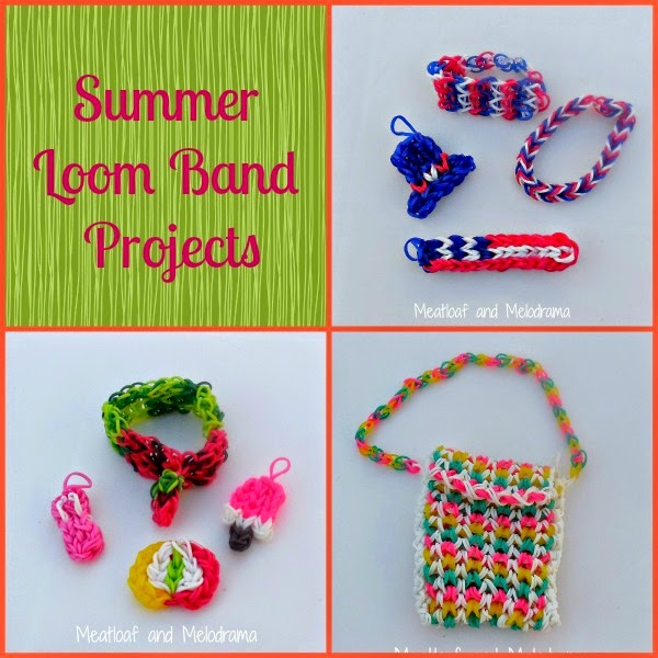 collage of rainbow loom projects to make