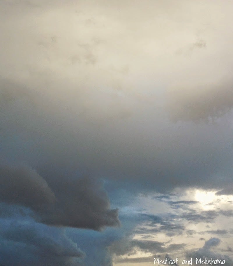 arizona monsoon clouds and sun shining