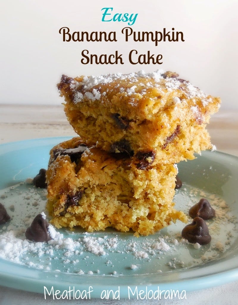 easy banana pumpkin snack cake