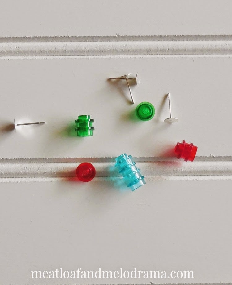 lego buttons and earring studs