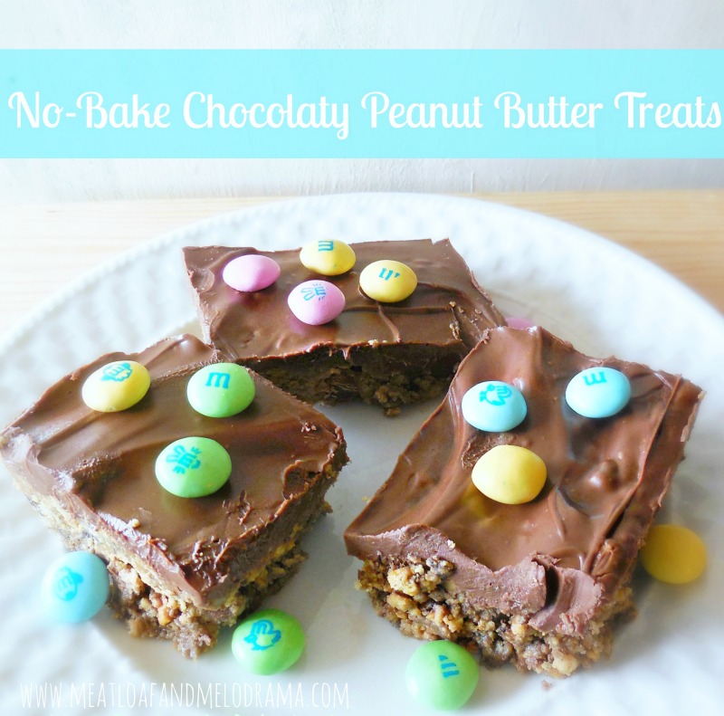 no bake peanut butter bars with chocolate frosting