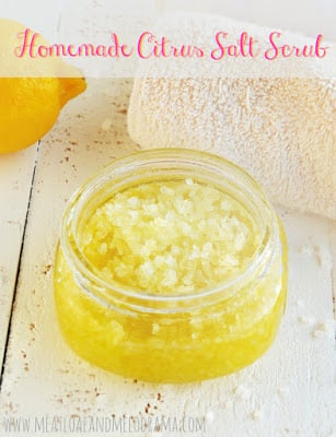 homemade citrus salt scrub