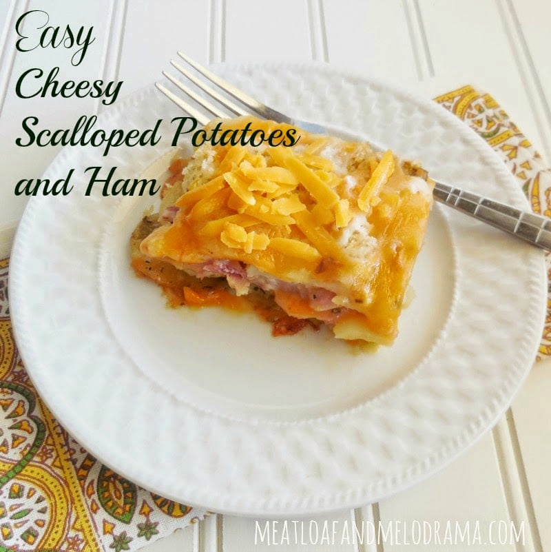 easy cheesy scalloped potatoes and ham alfredo 