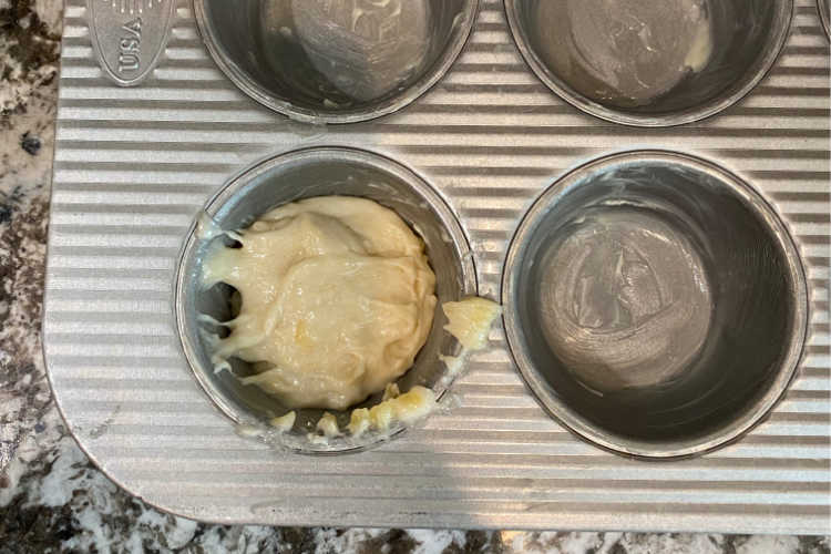spoon batter into muffin tin