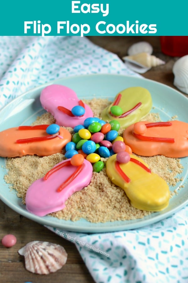 Easy Flip Flop Cookies made from nutter butters