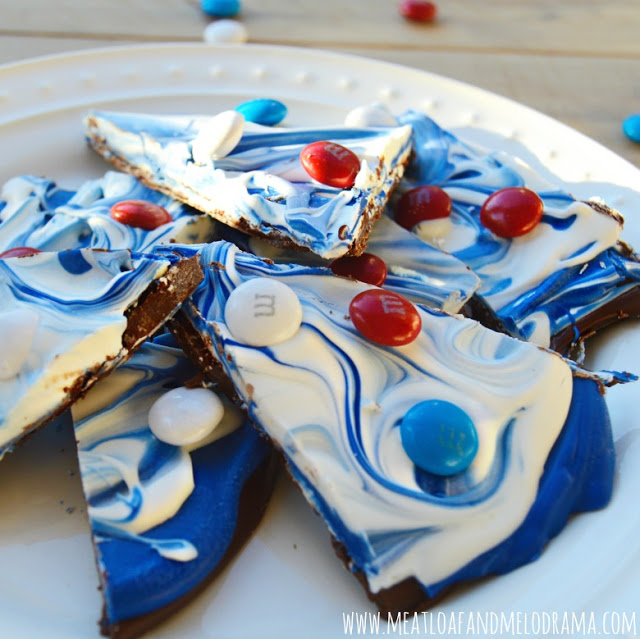 patriotic bark for fourth of July or Memorial Day dessert