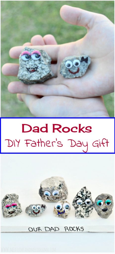 Dad Rocks DIY Father's Day Gift Idea for kids to make