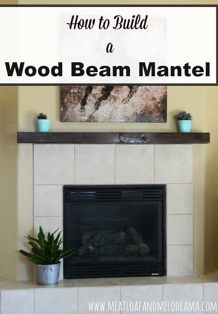 how to build a rustic wood beam mantel for the fireplace