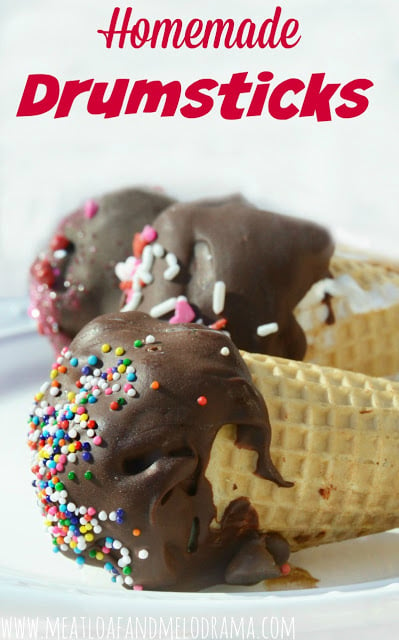 homemade chocolate covered ice cream cones like Drumsticks
