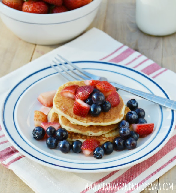 patriotic pancakes for the Fourth of July