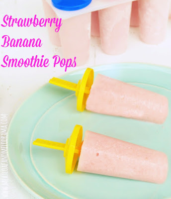strawberry banana smoothie pops