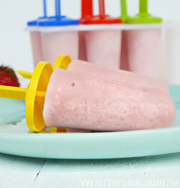 frozen smoothie pops on a plate