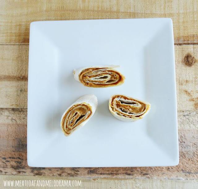 peanut butter and cream cheese roll ups
