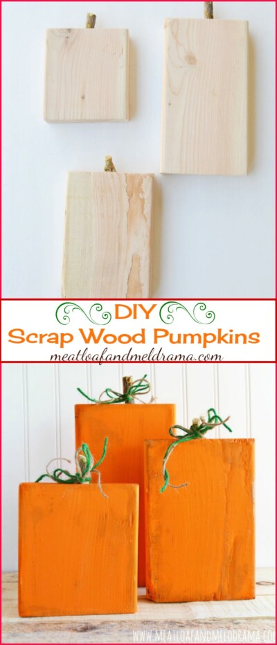 Rustic Scrap Wood Pumpkins - Meatloaf and Melodrama