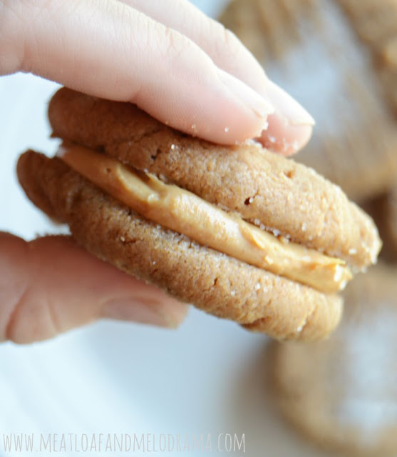 protein packed peanut butter sandwich cookie for after school snack