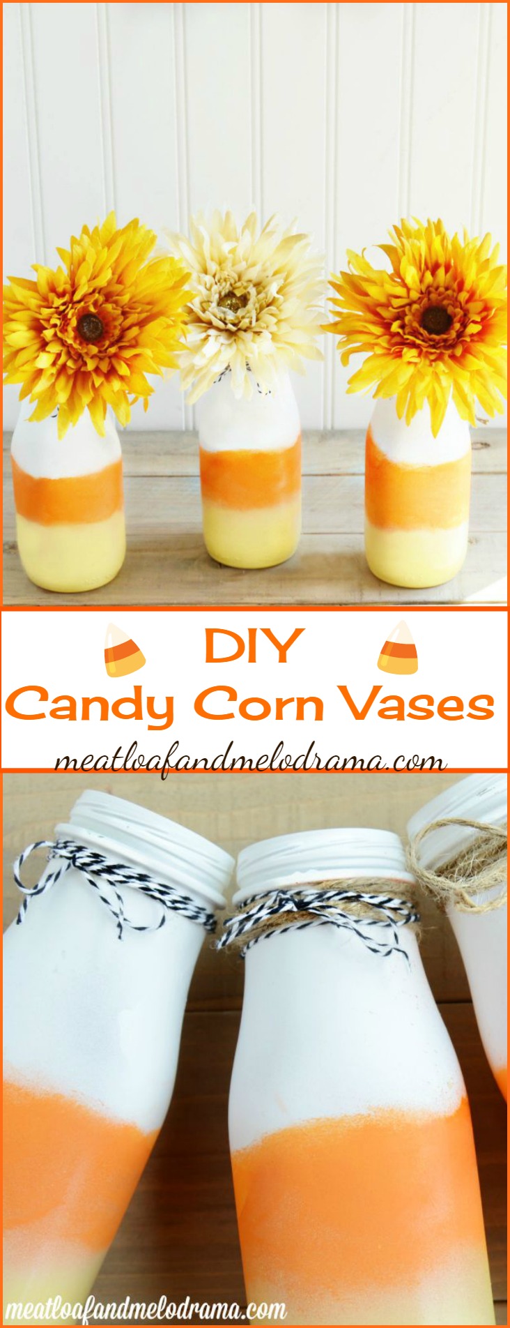 diy candy corn vases