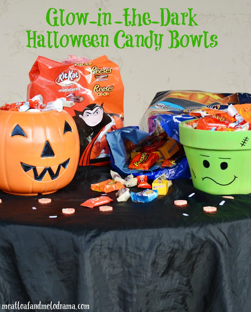 glow in the dark halloween candy bowls