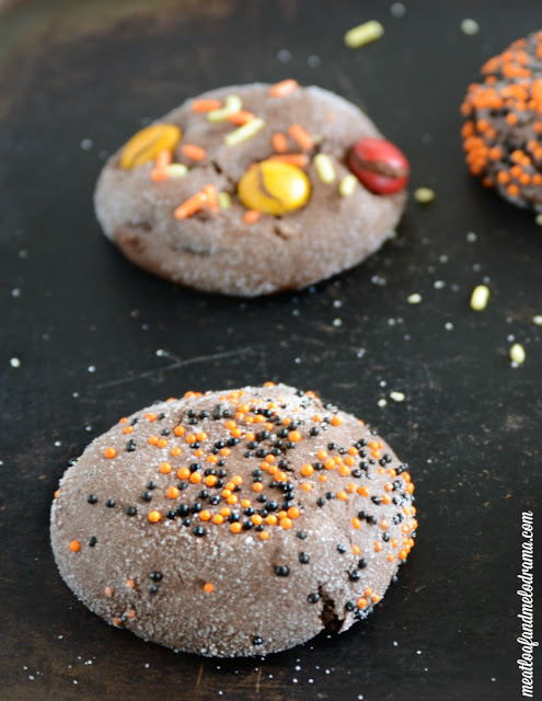 chocolate-cookies-with-fall-candies-and-sprinkles