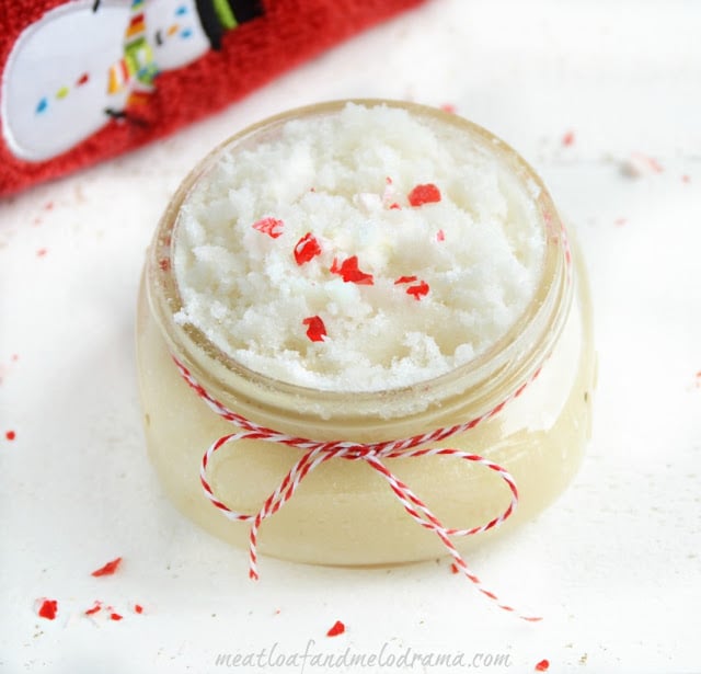 homemade-peppermint-vanilla-flavored-sugar-scrub