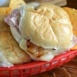 barbecue-baked-ham-sliders