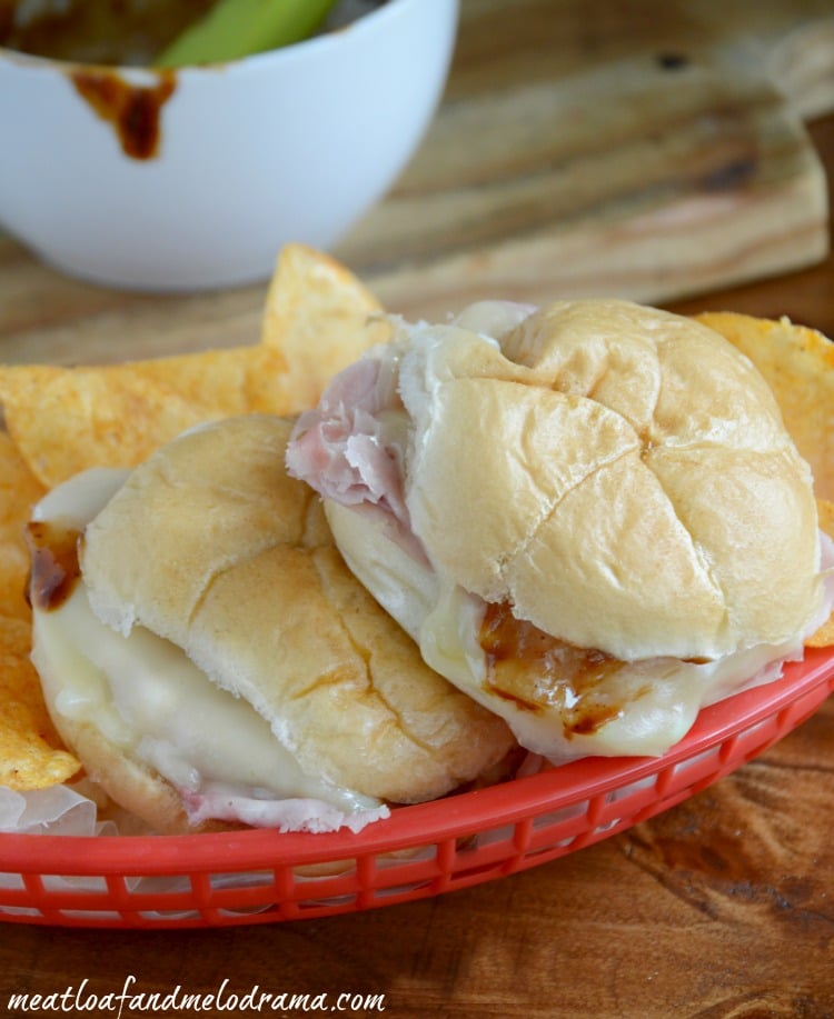barbecue-ham-and-cheese-sliders-with-chips-for-game-day