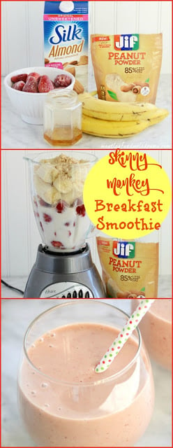 skinny monkey breakfast smoothie pin