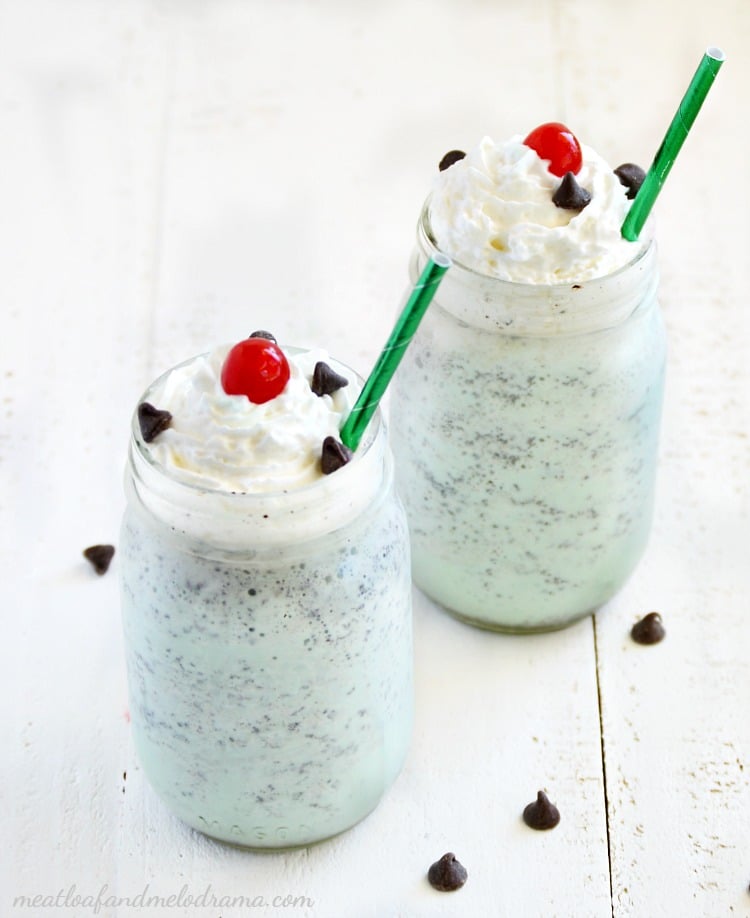 mint chip milkshakes