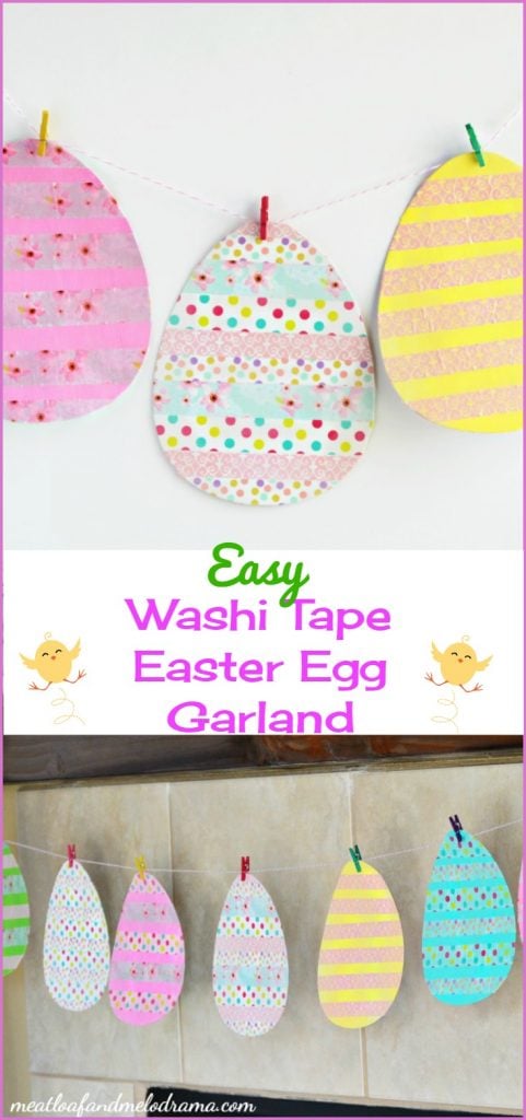 easy washi tape Easter egg garland