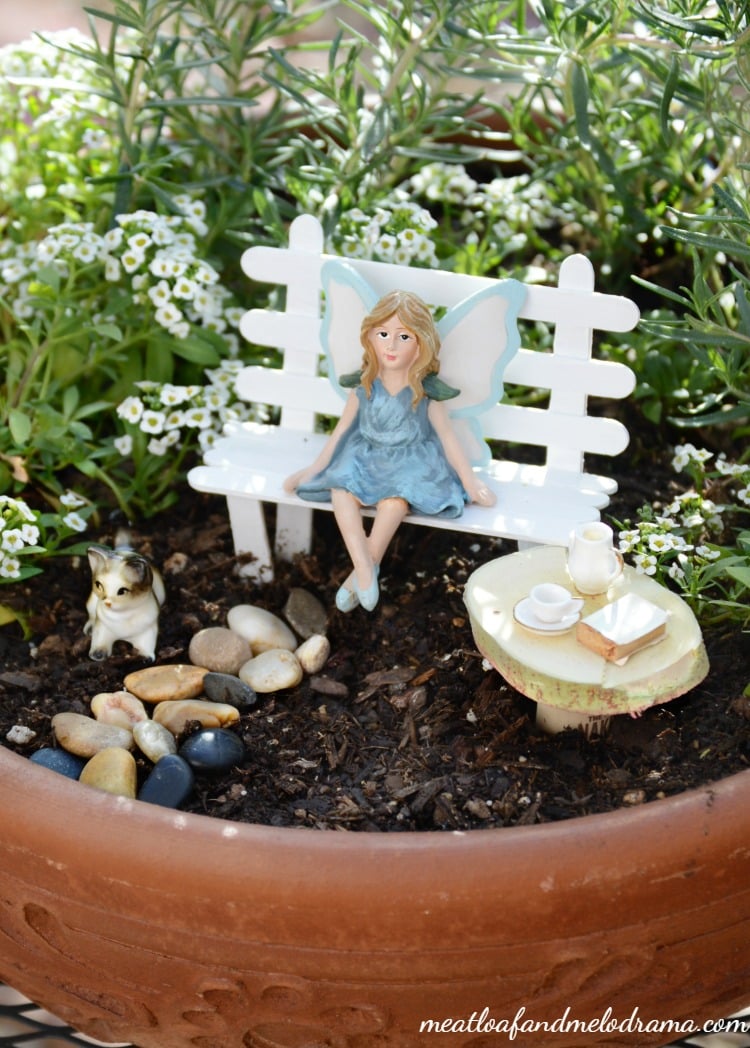 Mini garden bench planter clearance