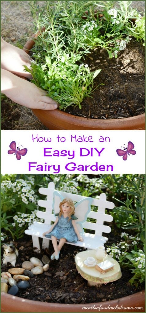 how to make an easy DIY fairy garden