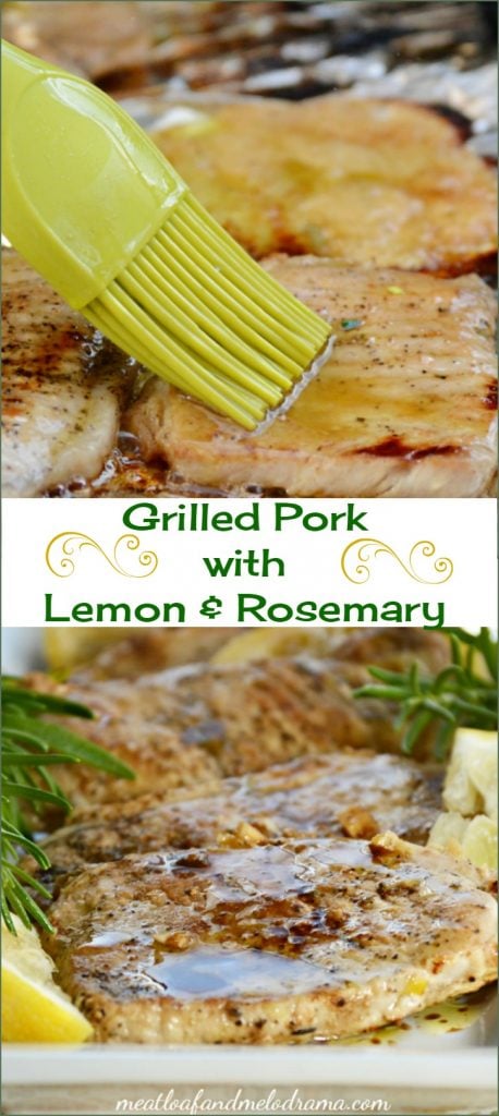 grilled pork loin chopes with lemon rosemary sauce