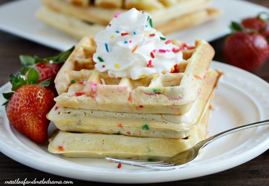 homemade funfetti waffles