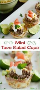 mini taco salad cups pinterest