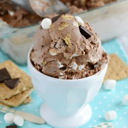 easy-no-churn-chocolate-s'mores-ice-cream
