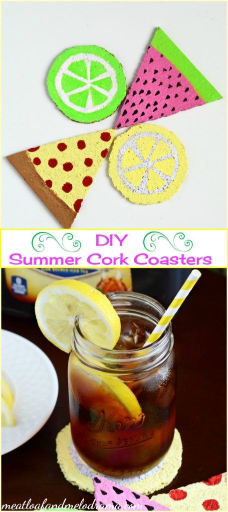 DIY summer cork coasters