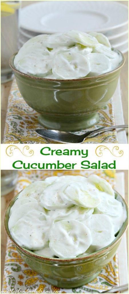 Pin of creamy cucumber salad