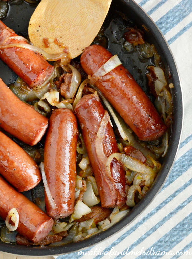 polish-sausage-dogs-onions-bacon