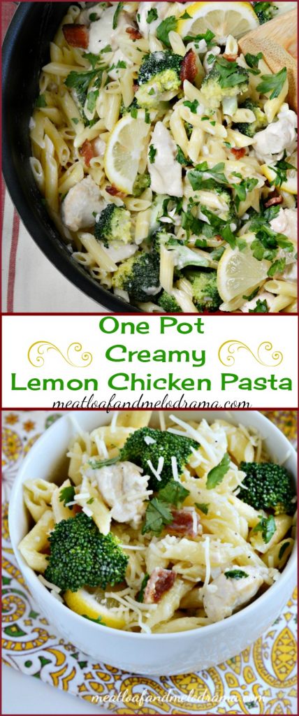 One Pot Creamy Lemon Chicken Pasta Recipe