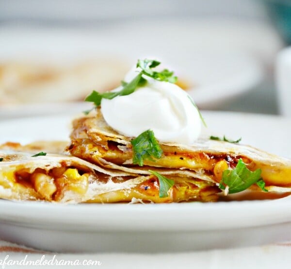 leftover-bbq-chicken-quesadillas