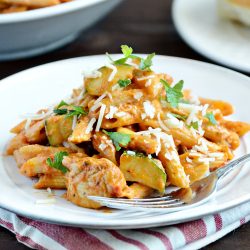 one-pot-creamy-garlic-chicken-pasta-plate