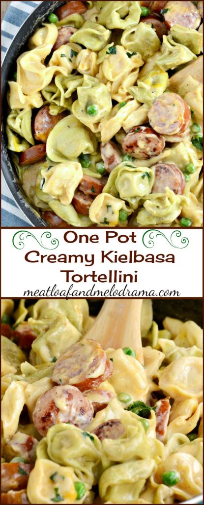 One Pot Creamy Kielbasa Tortellini