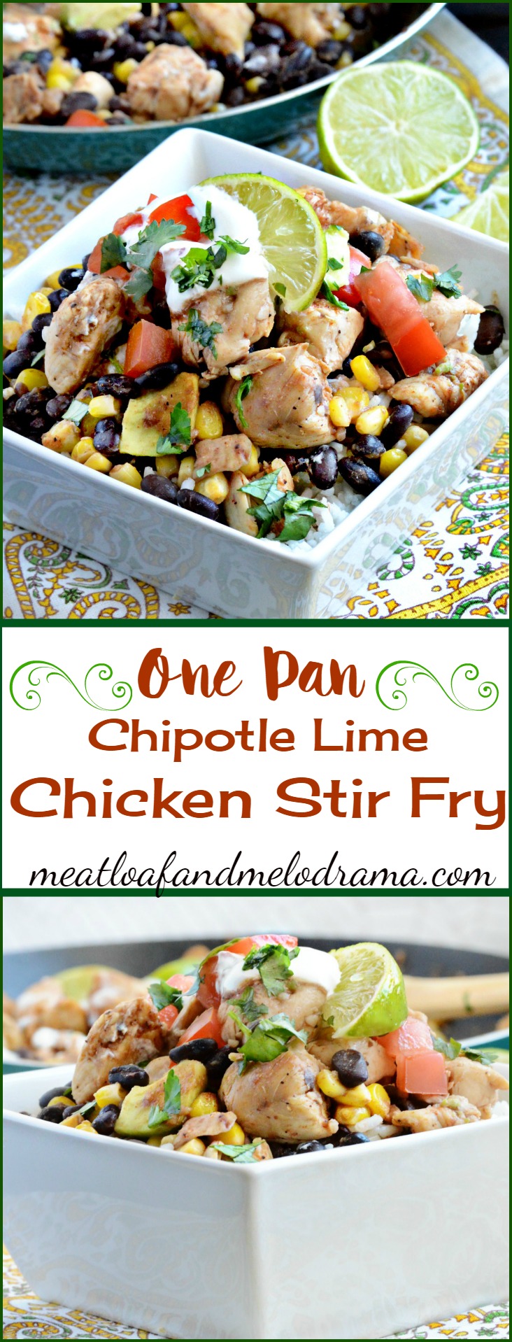 One Pan Chipotle Lime Chicken Stir Fry Dinner Recipe